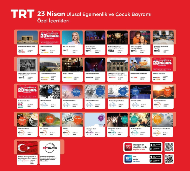 TRT’den 23 Nisan'a özel yayınlar